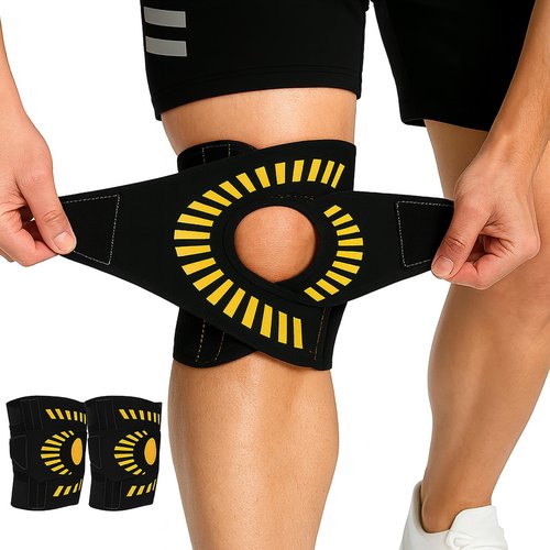 KNEEBRIGHT Light Hinged Knee Brace for Women, Strong Adjustable Compression Knee Brace for Men, Quick Wrap Around Patella Support with Side Stabilizers for Meniscus Tear, Arthritis Size XL(Plus Size)