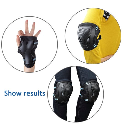 Besmall Adult Skateboard/Skates Helmet.Bike Helmet Protective Gear Set,Roller Skating Cycling Sports Protective Gear Pads for Youth Men Knee Elbow Wrist Pads