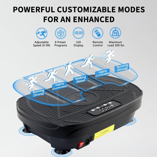 Homesy Vibration Plate - Full Body Shake Machine for Lymphatic Drainage & Fat Burning | Home Fitness Equipment
