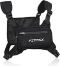 Skiennix Running Vest - Lightweight Water-Resistant Chest Bag with Phone Holder | Adjustable Straps (Black)