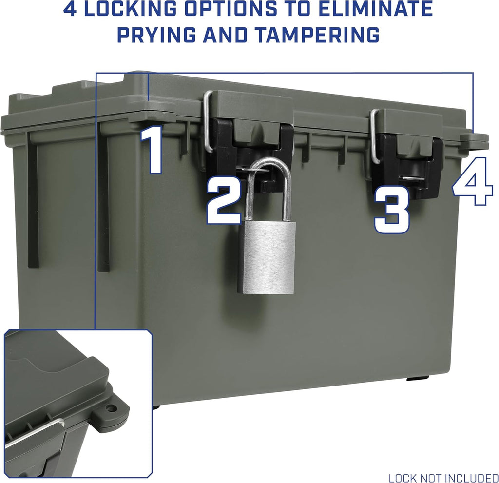Sheffield XL Storage Bins with Lids - 2-Pack Stackable, Lockable & Water-Resistant Containers