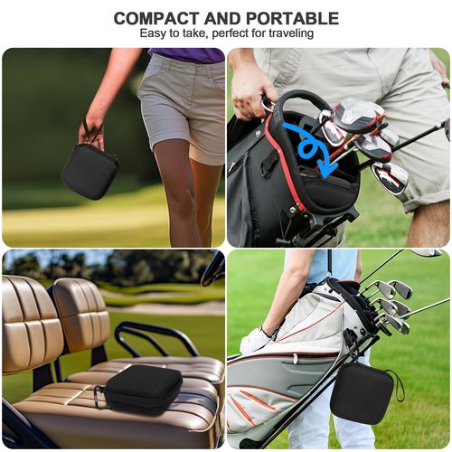 BliFulde Carrying Case Compatible with Garmin Approach R10 Golf Launch Monitor, Custom-Insert Organizer Compact Storage Holder with Mesh Pocket for USB Cable, Charging Adapter (Orange)