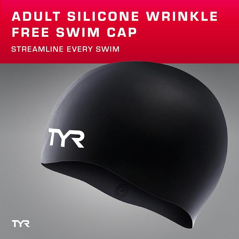 TYR Silicone Swim Cap – Wrinkle-Free, Durable, Low-Drag for Training & Competition – Pink