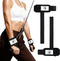 Slim Panda Weight Lifting Straps - Heavy Duty Double Cuffed D-Ring Wrist Support for Men & Women
