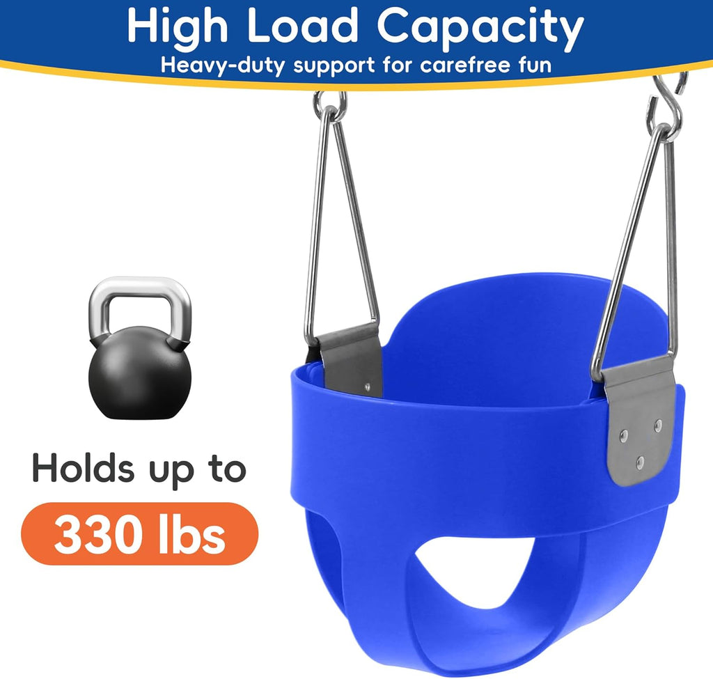 Take Me Away Toddler Swing - High Back Bucket Seat with Plastic-Coated Chains | Compatible with Swing Set Accessories