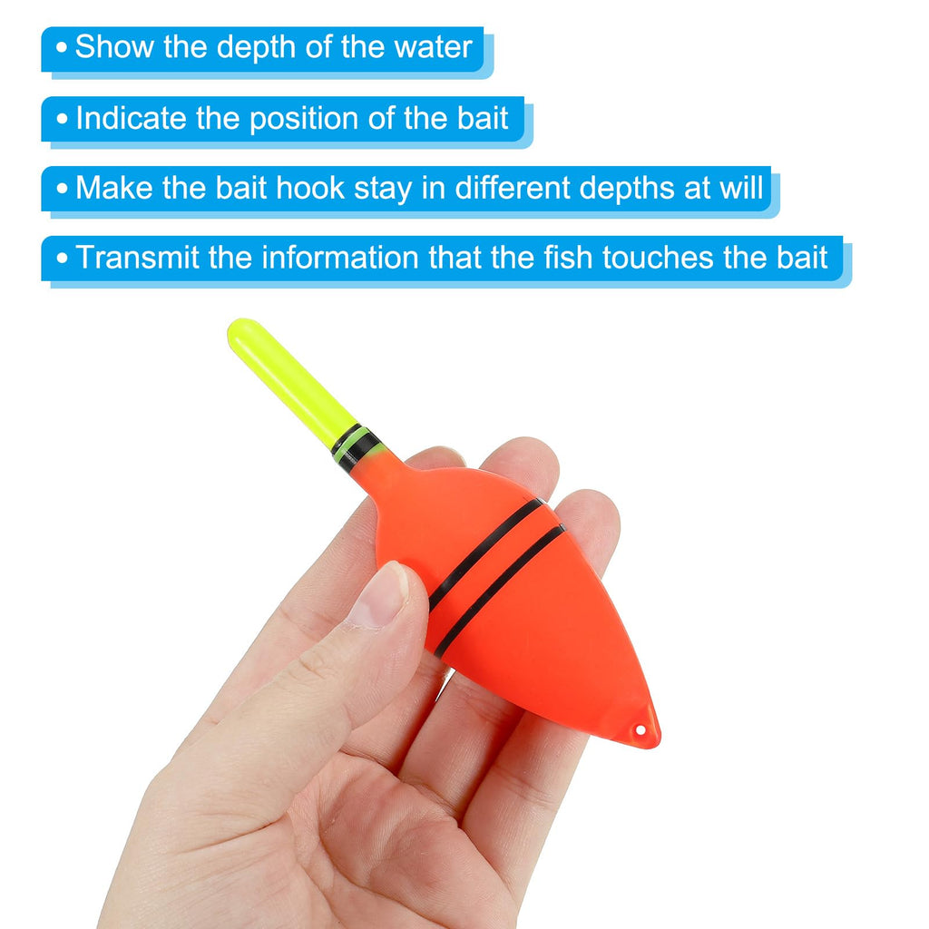 PATIKIL 0.5oz Lighted Fishing Slip Bobbers, 4 Pack EVA Light Up in Green Fishing Float for Night Fishing