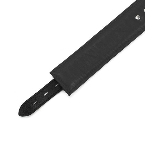 VP Leather Macon BDSM Collar – Handcrafted Padded Bondage Collar with Lambskin & Latigo Leather – Couples Sex Toys – BDSM Collection – Sexy Chokers for Women - Adult Play Accessories – Small, Black