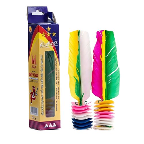 YEDUDA 2PCS Jianzi Shuttlecock Kick Da CAU Shuttlecock Vietnamese Jianzi Shuttlecock Feather Foot for Improving Leg Muscle Strength and Body Flexibility Sports Indoor Outdoor (01, 2PCS)