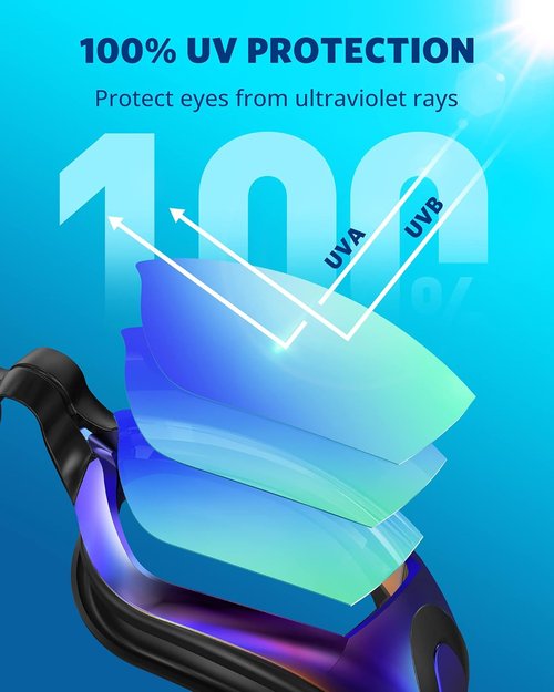 Aegend Swim Goggles - No Leak Design for Adults & Youth | Full Protection & Comfort