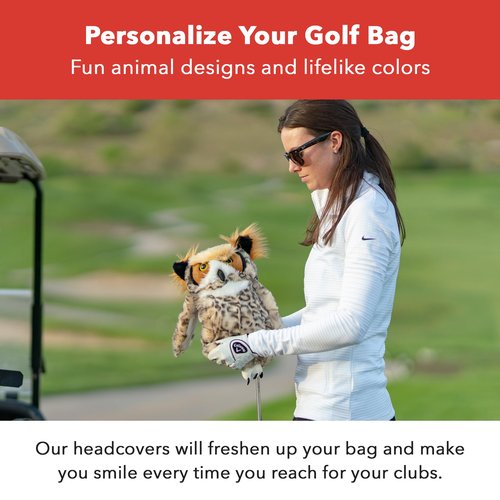 Daphne's Headcovers Owl Driver Headcover | Premium Driver Headcovers | Funny Golf Club Covers | Stylish Protection for Your Clubs | Men's Golf Gear | Driver Headcover for Men and Women