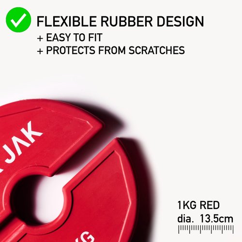 Bar Jak Micro Plates. 1 KG / 2.2 LBS Dumbell Fractional Weight Plate, x4 Pieces, Dumbell Weights, Kettlebell weights Training, Strength Training Micro Plates Weight Plate