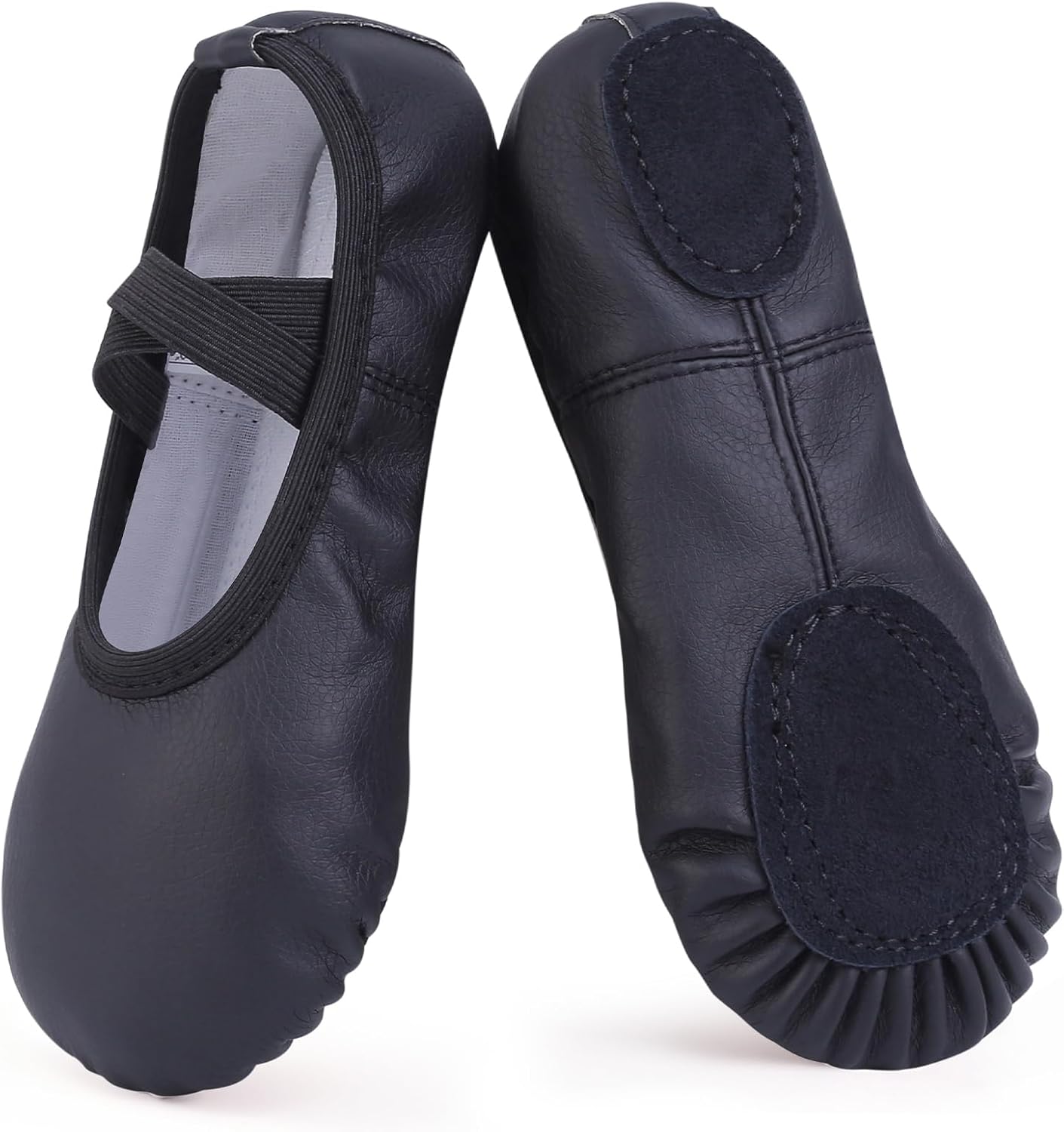 Skiennix Girls Ballet Shoes - Soft Leather Slippers for Toddlers, Little & Big Kids