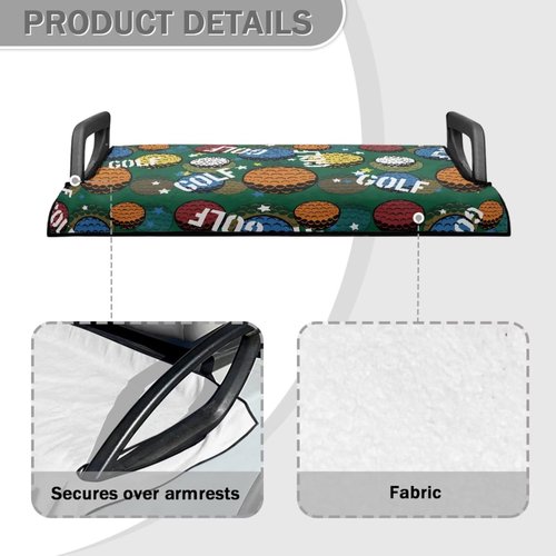 GULANGYU Golf Cart Seat Covers,Green Golf Cart Seat Towel Blanket,Golf Cart Accessories