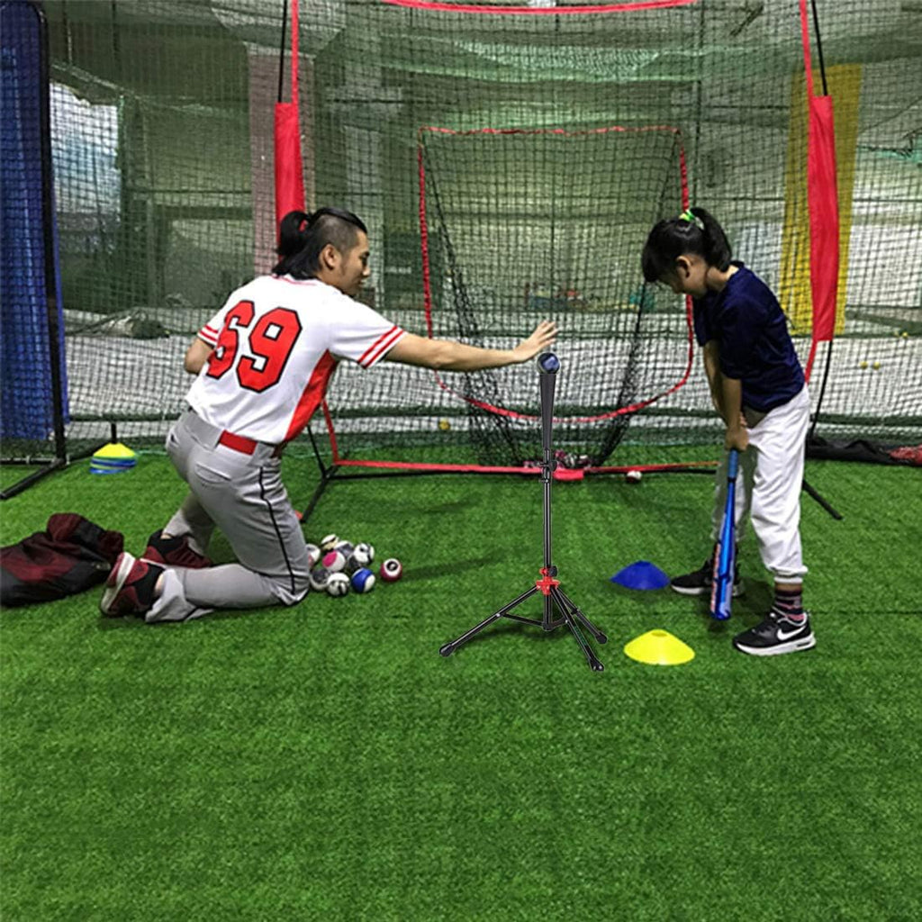 Storgem Baseball & Softball Batting Tee - Adjustable Height Portable Tripod Stand with Carrying Bag