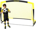Happy Jump Portable Soccer Goal - 7x5 FT & 5x3.6 FT | Durable Design for Youth Ages 6-14