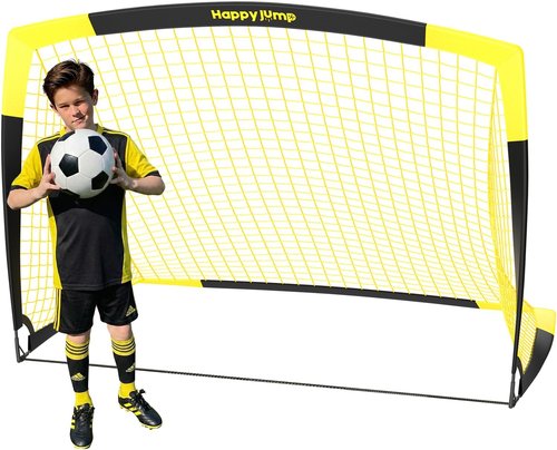 Happy Jump Portable Soccer Goal - 7x5 FT & 5x3.6 FT | Durable Design for Youth Ages 6-14