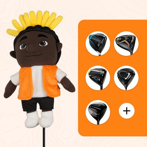 Craftsman Golf Funny and Cute Boy Doll Lucky Plush Golf Driver Cover Headcover Golfer Gift