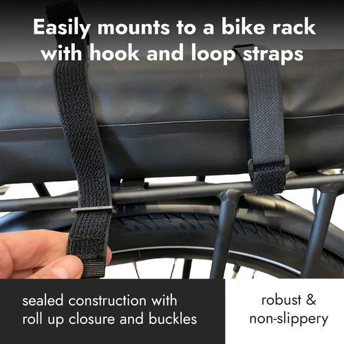 BiKase EBike Battery Bag - Mountable Waterproof & Fire Resistant Battery Storage for Camping or Long-Distance Biking, Fits Most, 7" x 3.5" x 22"