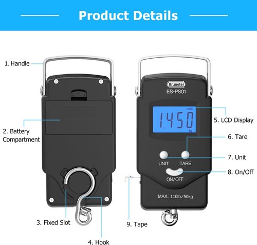 Dr.meter Fishing Scale & Luggage Scale Set - Accurate Weighing for All Your Needs