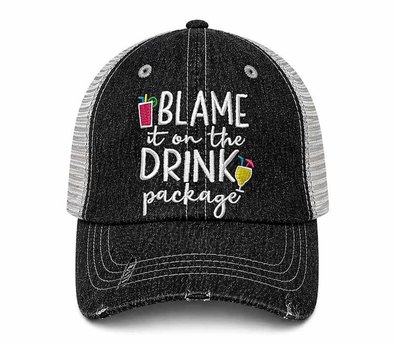 Dark Grey Trucker Hat with 3D Embroidered Front - Breathable Mesh Back, One Size