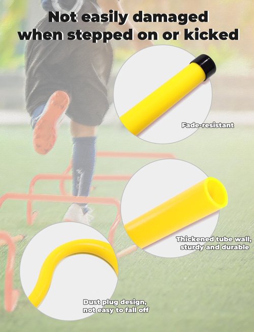 GHB Agility Hurdles - 8" Speed Training Hurdles Set with Carry Bag for Kids & Athletes