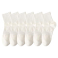 Magiarte Men's Athletic Mini Crew Socks 6 Pack White 6 Pairs (B Grade) Color #01a