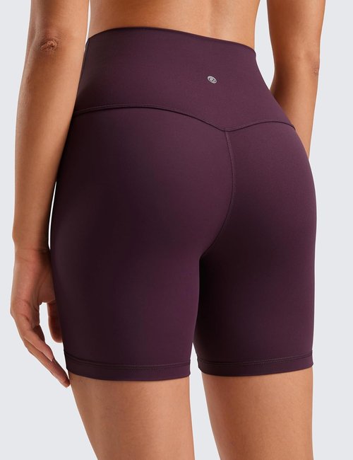 CRZ YOGA ButterLuxe Biker Shorts - High Waisted Spandex for Women | 6-Inch Length for Comfort