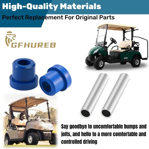 GFHUREB Golf Cart Rear Leaf Spring Shackle Bushing-Golf Cart Spring Bushing Kit for EZGO TXT/Medalist(1994-up) and Club Car DS (1981-up Cart Rear Leaf Spring, OEM 70291-G01 70289-G02 1015583 1012303