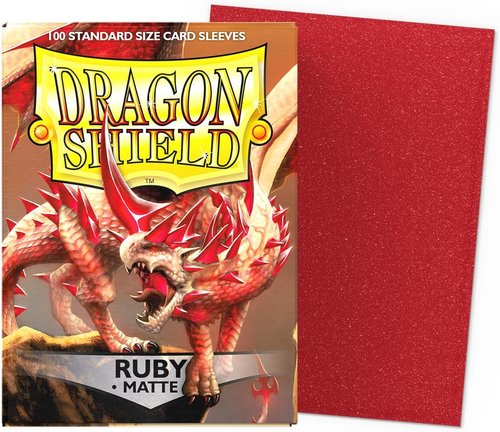 Dragon Shield | Matte Card Sleeves - 100 CT Standard Size | Smooth & Durable for TCGs | Ruby