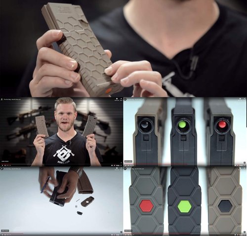 Evike Airsoft - EMG Helios Hexmag 120rds Polymer Mid-Cap Mag for M4-Style Series AEGs (OD Green/Single)