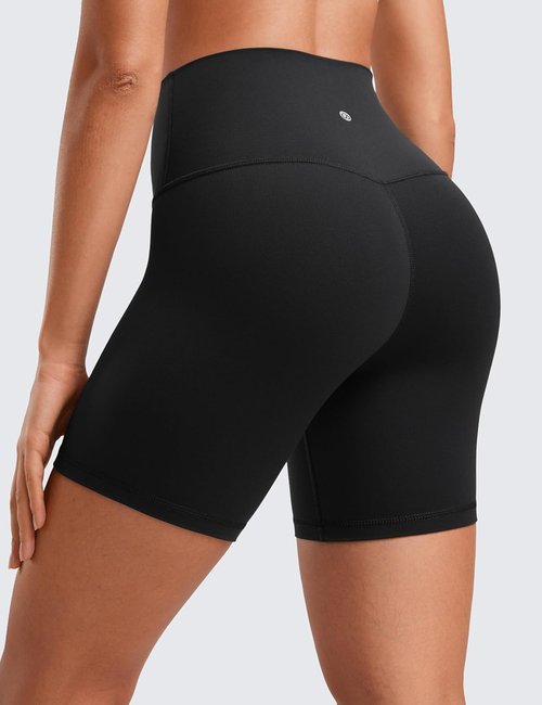 CRZ YOGA Biker Shorts - ButterLuxe High Waisted Spandex for Women | 6-Inch Length, Perfect for Running & Yoga