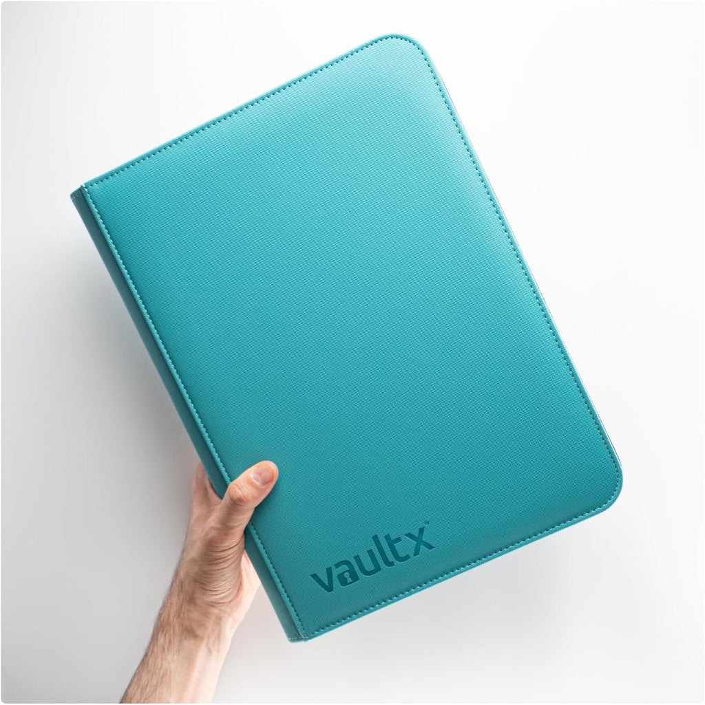 Vault X 9 Pocket Trading Card Zip Binder - Premium Exo-Tec Material, Holds 360 Cards, Teal Color