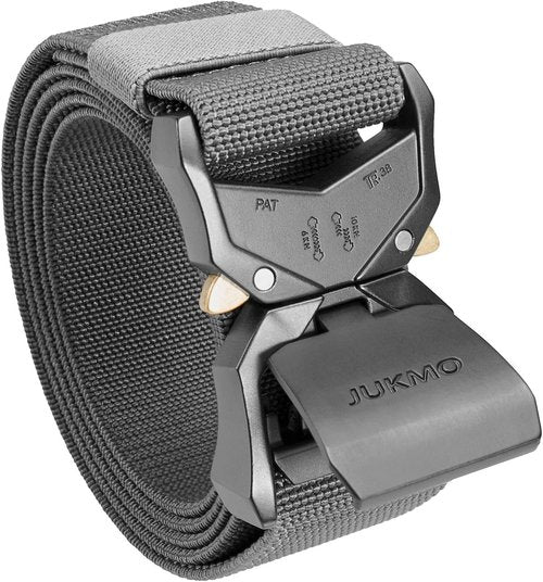 JUKMO Tactical Belt - 1.5" Military Hiking Rigger Nylon Web Work Belt with Heavy-Duty Quick Release Buckle