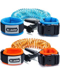Dr.meter Toddler Leash - 2 Pack Safety Anti-Lost Wrist Link with Key Lock | Reflective Harness, 8.2ft Blue + 4.92ft Orange