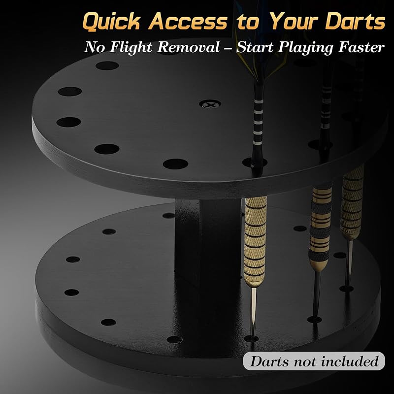 Wooden Dart Holder Stand for Desk or Shelf – Holds 12 Fully Assembled