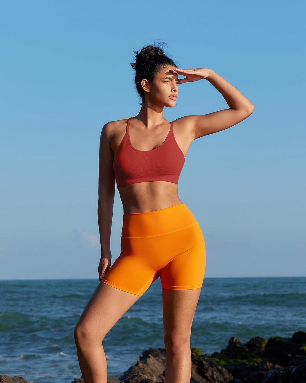 RUNNING GIRL Sports Bra - Supportive Crisscross Back Design with Removable Pads | Medium Support
