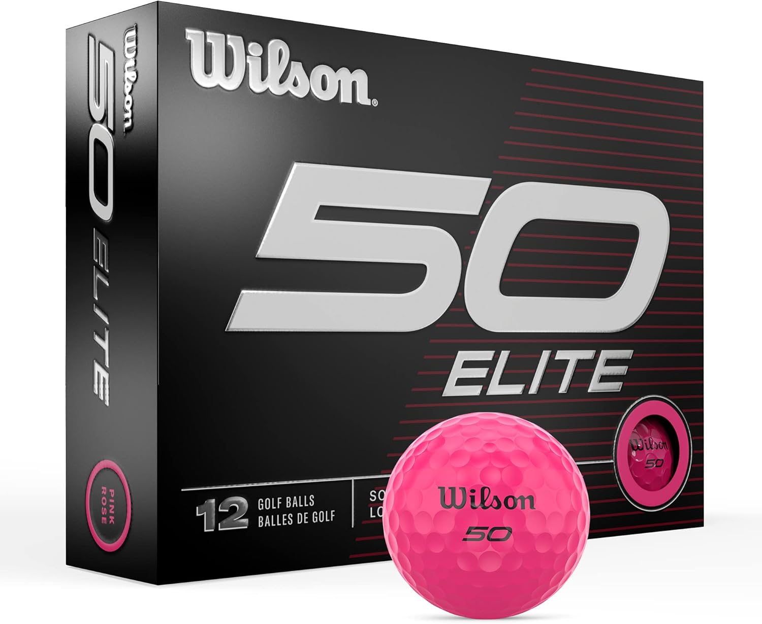 Wilson Fifty Elite Golf Balls - Premium 12 Pack for Enhanced Performance & Distance