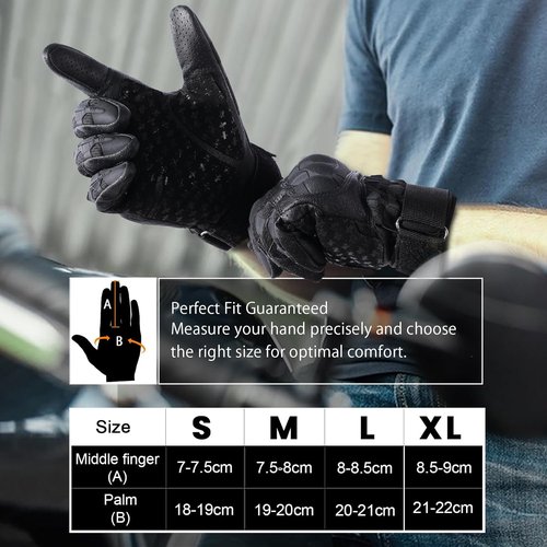 Motorcycle Riding Gloves for Men - Touchscreen, Anti-Slip Rubber Guard for Tactical Use | Perfect for Dirt Biking