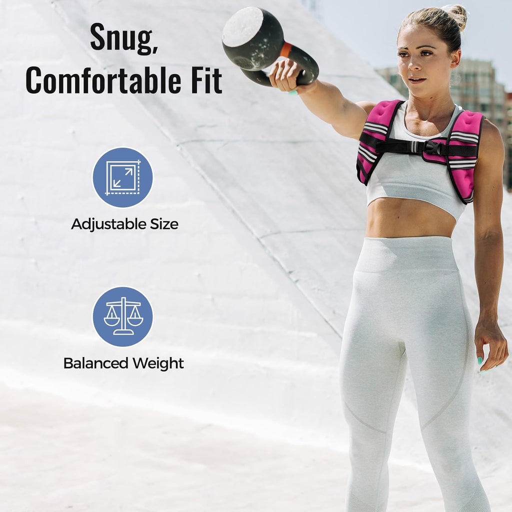 Zeerun Weighted Vest - Adjustable & Comfortable Rucking Vest for Walking, Running & Strength Training