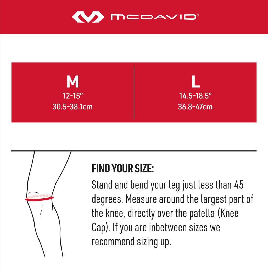 McDavid Knee Support Strap Band, Pain Relief, Patella Tendon Support, Tendonitis, Jumpers Knee Brace, Runners Knee, Adjustable for Men & Women , Black