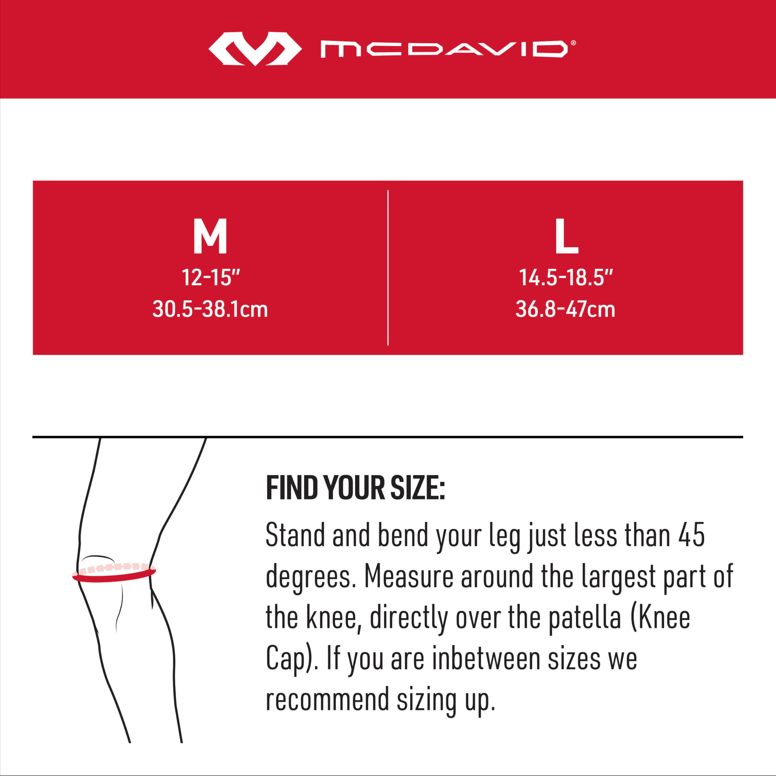 McDavid Knee Support Strap Band, Pain Relief, Patella Tendon Support, Tendonitis, Jumpers Knee Brace, Runners Knee, Adjustable for Men & Women , Black