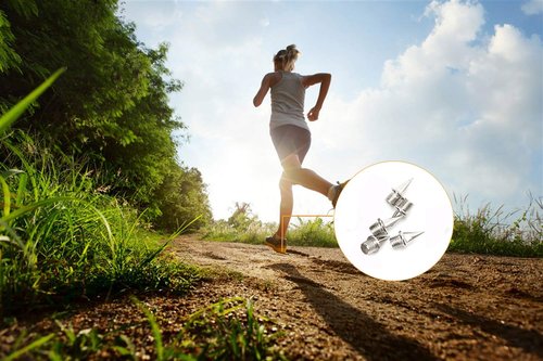 AUGSUN 110 Pieces 3/8 Inch Stainless Steel Track and Cross Country Spikes with Spike Wrench