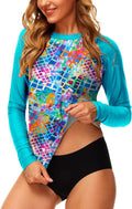 Deerose UPF 50+ Rash Guard | Women's Printed Swim Shirt for Surfing and Water Sports