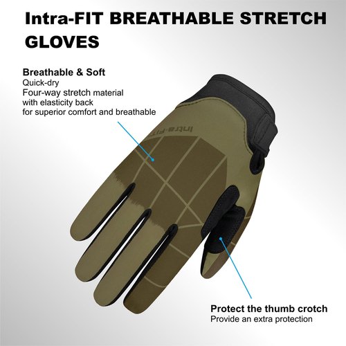 Intra-FIT Patrol Gloves, Law Enforcement, Anti-slip Shooting Glove with Touchscreen, Lightweight and High Dexterity(1 Pair)