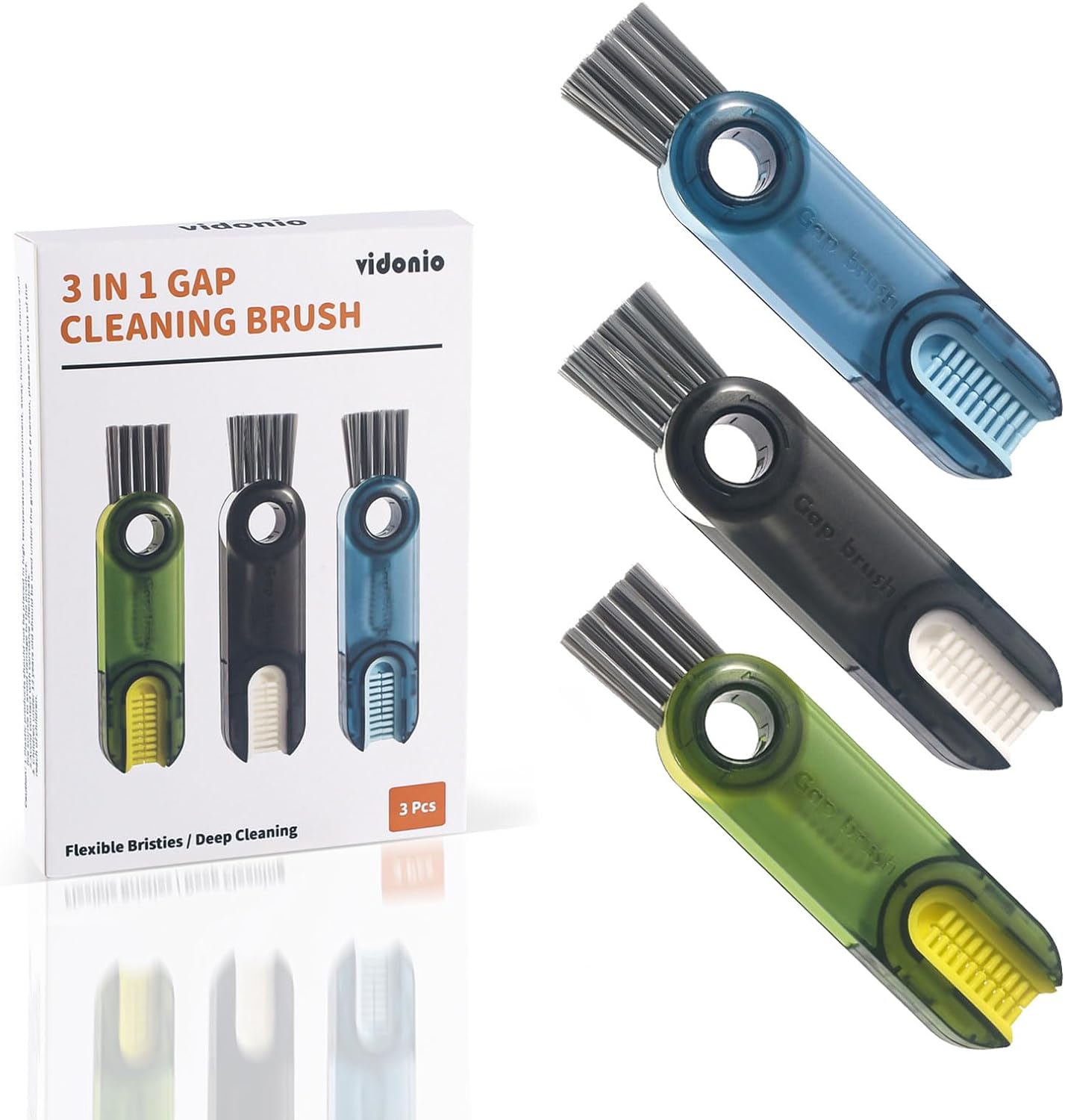 Skiennix 3-in-1 Cup Lid Cleaning Brush Set - Multifunctional Insulation Bottle & Silicone Holder Cleaner