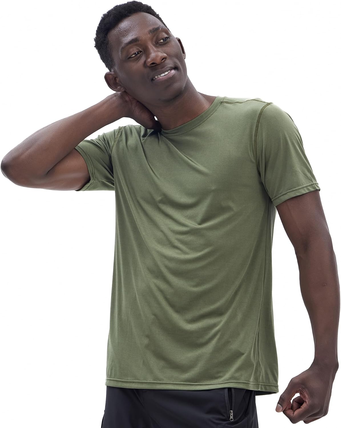 White Peak Trading Company Men's Workout T-Shirts - Quick-Drying Athletic Crew Neck | 5 Pack