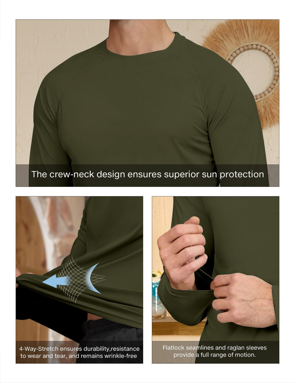 3rd hill Mens Swimming Shirts Short Sleeve UPF 50 Quick Dry Sun Protection Rash Guard Shirts for Fishing Running