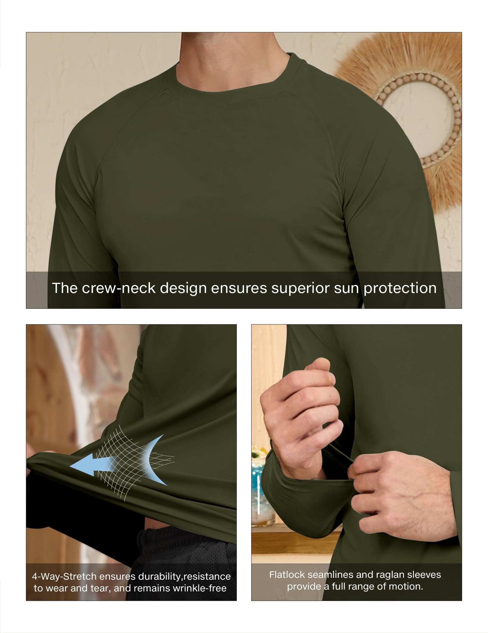 3rd hill Mens Swimming Shirts Short Sleeve UPF 50 Quick Dry Sun Protection Rash Guard Shirts for Fishing Running