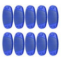 PATIKIL Bike Wheel Reflectors, 10 Pcs Plastic Universal Oval Safety Bicycle Wheel Rim Reflective Warning Reflective for Trailer Mountain Bike Bicycles Night Riding, Blue