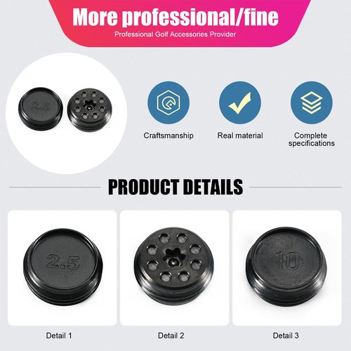 TokongsenXizali Golf Club Weight - 1Pc Adjustable Head Weight Screw for PXG GEN 4, GEN 5, GEN 6, Models 0311P, 0311XP, 0211, 0811 - Black (1Pcs 20g)
